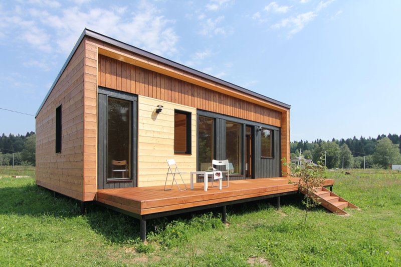 Tiny House с односкатной крышей