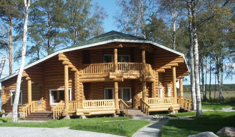 Готовые круглые дома из бруса