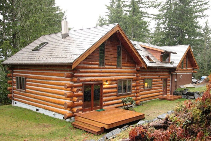 Дом викинга из бревна