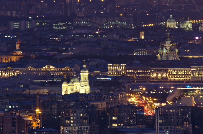 Санкт Петербург Лахта вид из города