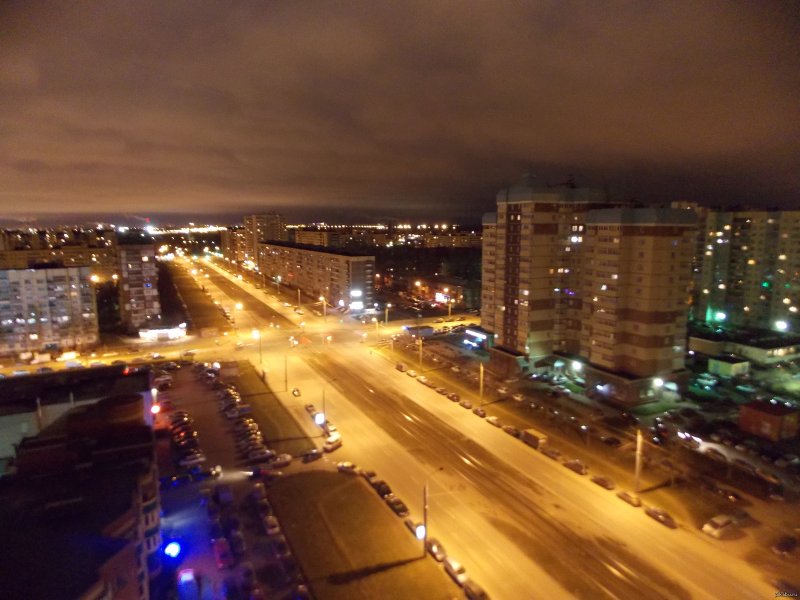 Ночной Омск проспект Королева