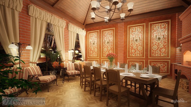 Кухня в стиле Хохлома