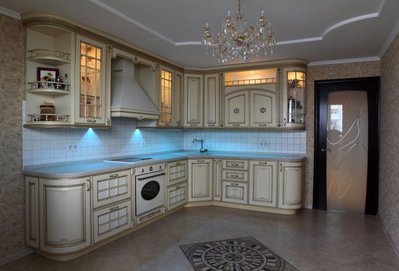 Кухня Лукреция слоновая кость