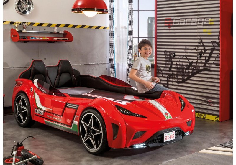 Кровать машина Cilek GTS красная
