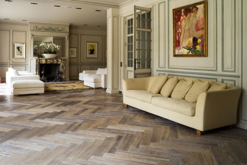 Herringbone Pearl Oak Laminate Flooring