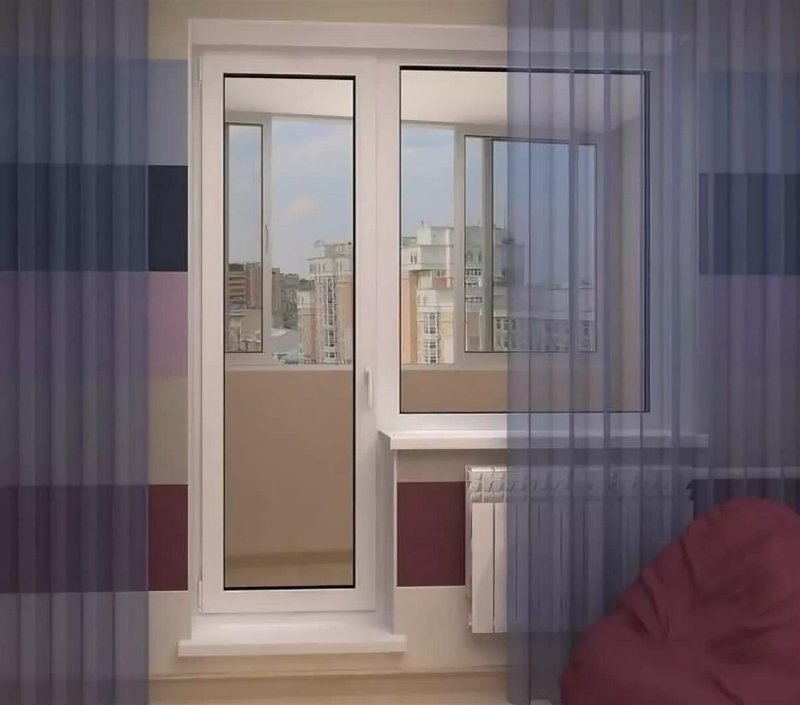 Балконный блок с глухим окном