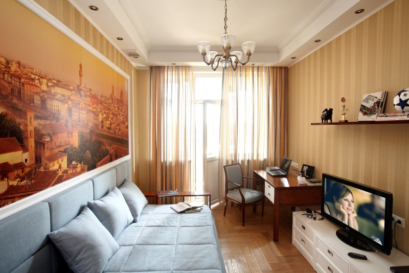 Фотообои в квартире студии
