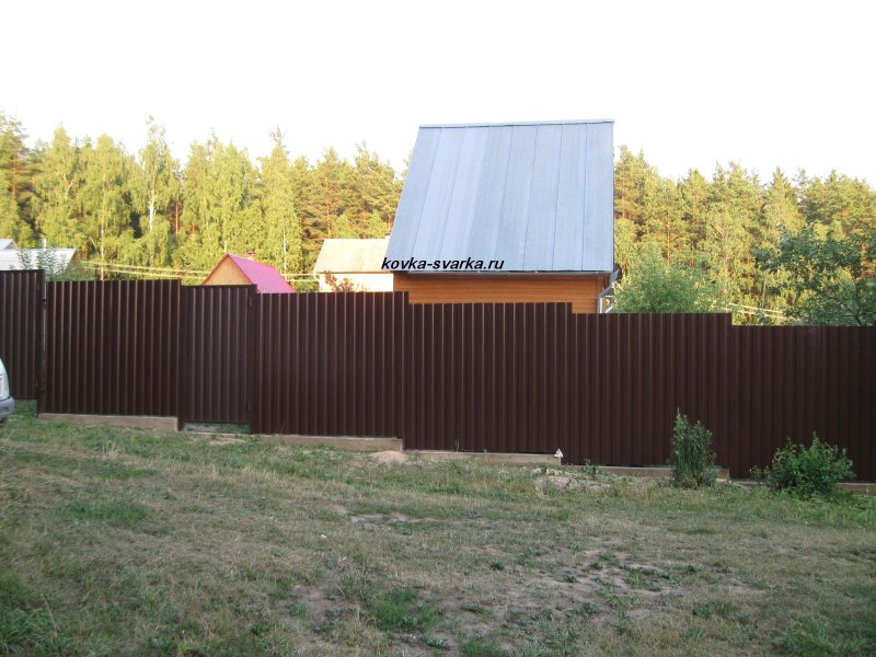 Забор из профлиста с44
