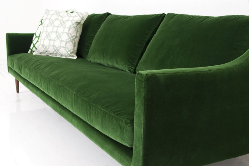 Emerald Velvet Sofa подушки