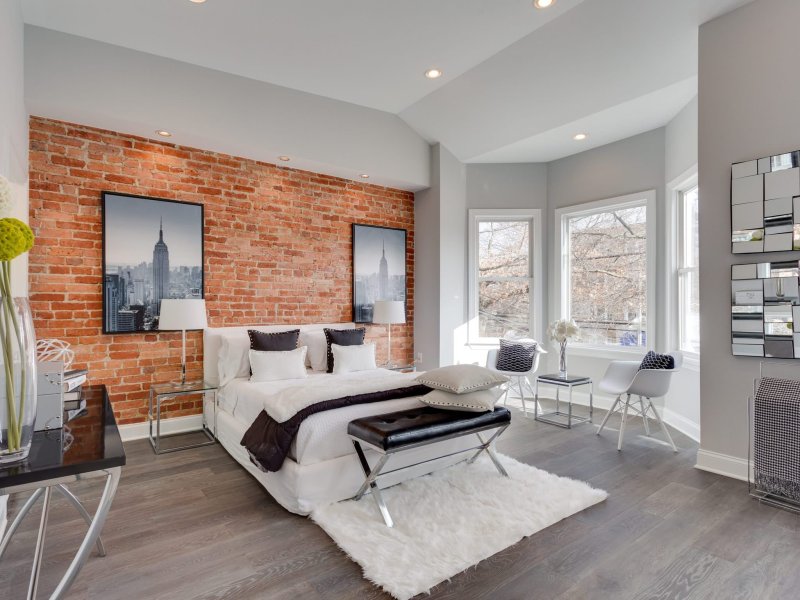 Loft интерьер красный кирпич
