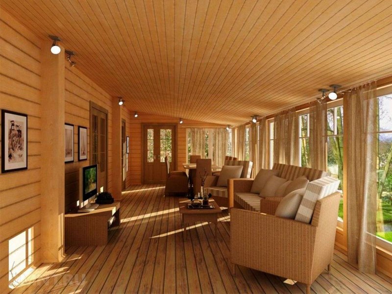 Tikkurila зеленый имитация бруса