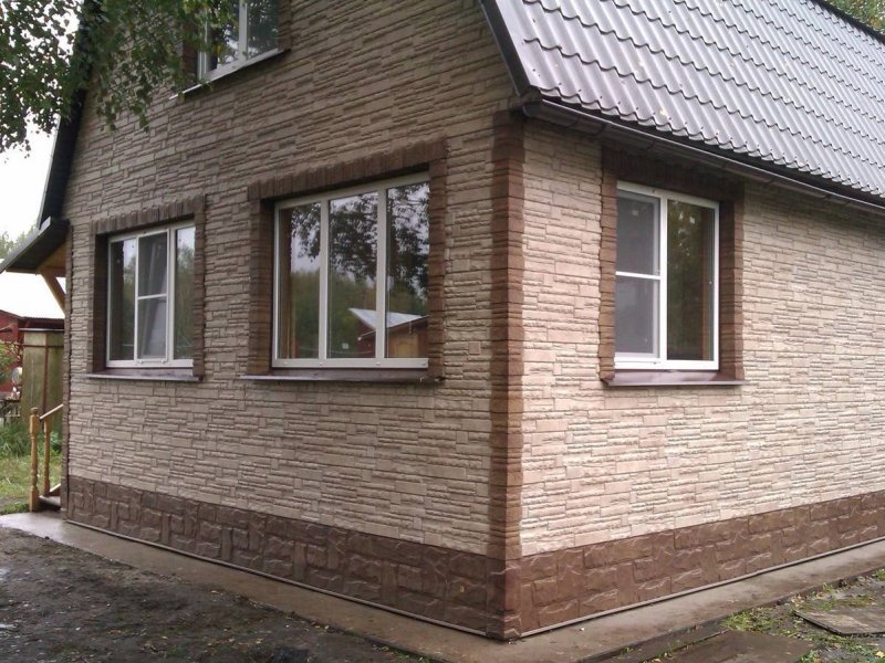 Сайдинг блок Хаус карамель Docke