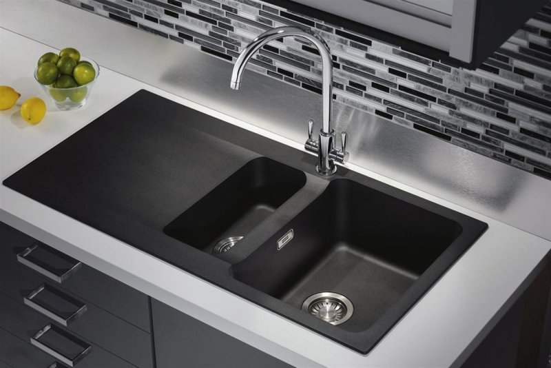 Интегрированная кухонная мойка Blanco Axia III XL 6s-f 99х50см искусственный гранит
