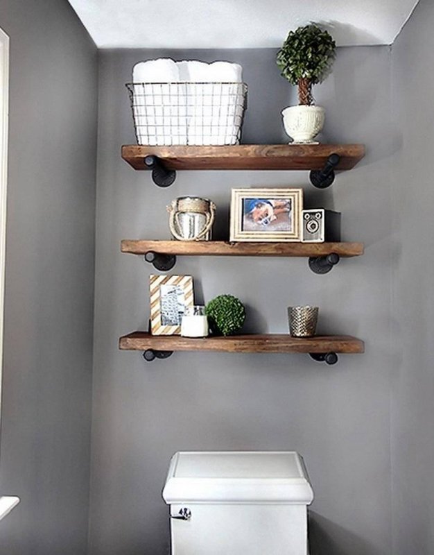 Полка ЛАКК ikea на кухне