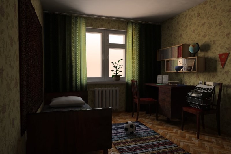 Ретро интерьер