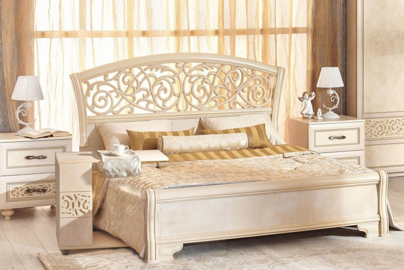 ЛД 625.180.000 Александрия кровать 1600 (кожа Ленто/Рустика)
