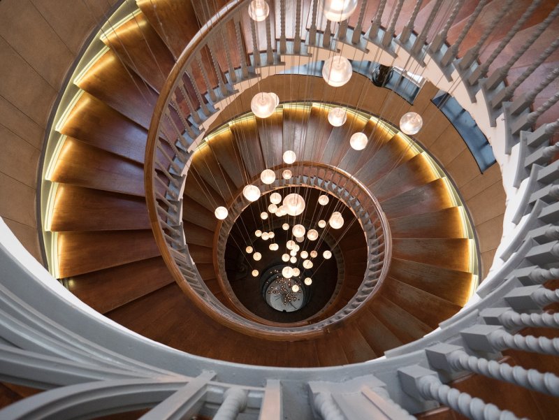 Винтовая лестница Minka Spiral Wood 120 дуб