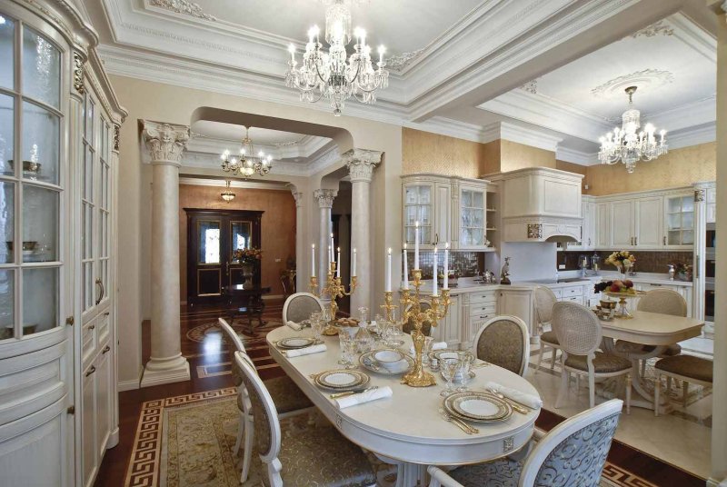 Ампир в интерьере кухни