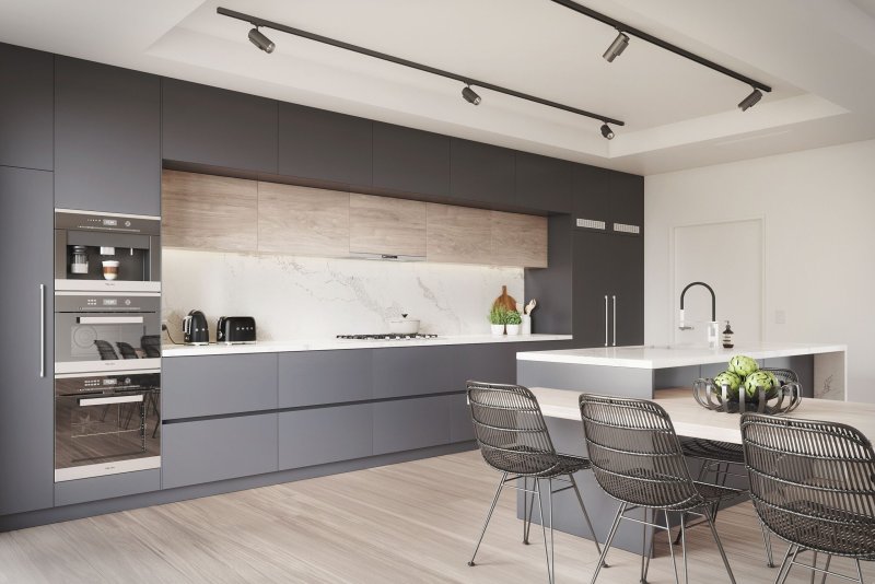 Кухня акриловая Metallic Anthracite