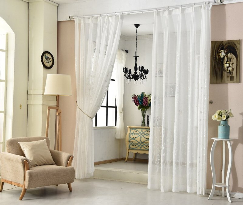 Тюль Tulle вуаль белая 600х270