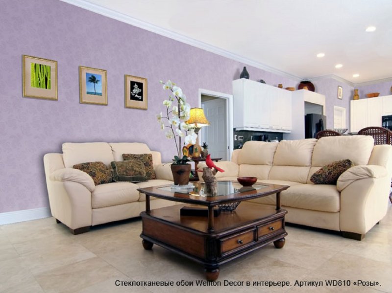 Стеклообои Wellton розы Decor