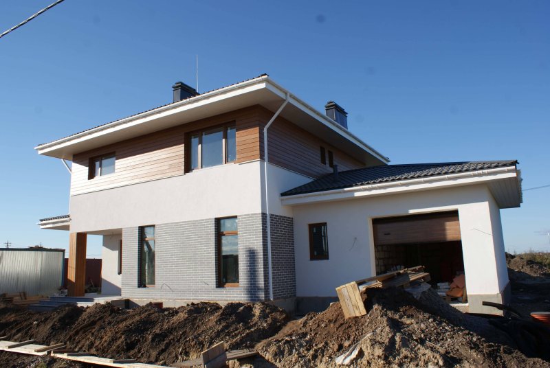 Фасады домов из газобетона