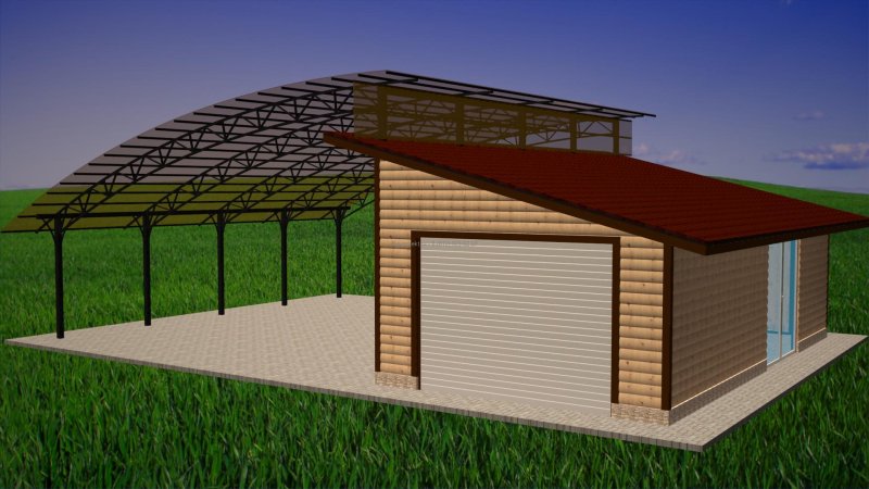 Carport 5.00х3.50 односкатный