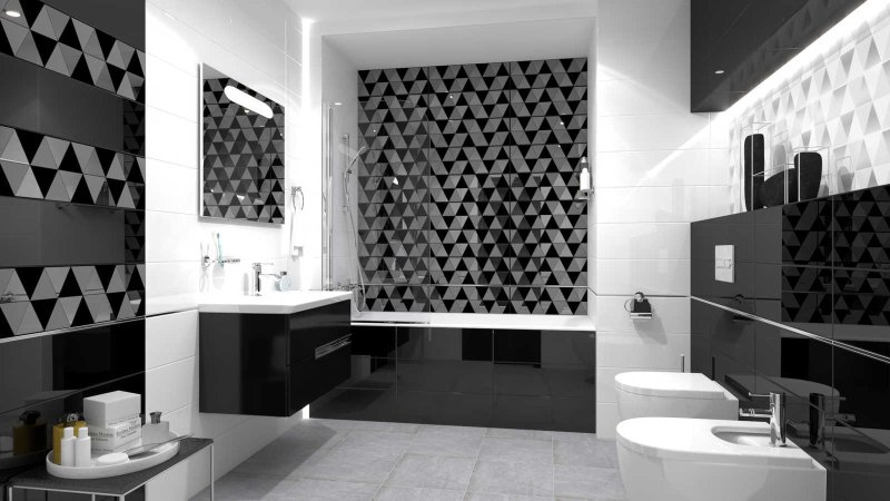 Керамогранит Black and White Mix gp6bwm99