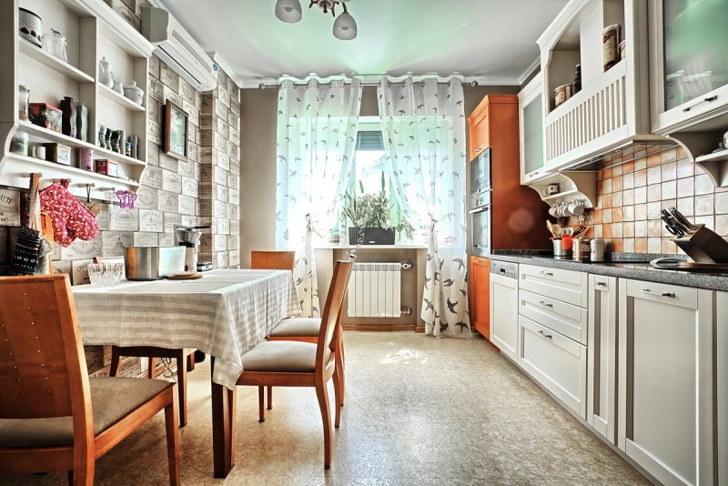 Кухня в Прованс стиле белая 9м2