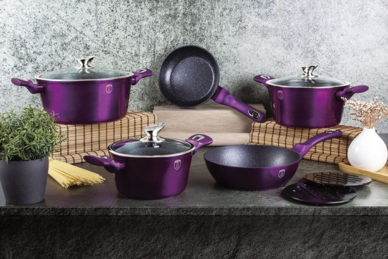 Набор посуды Berlinger haus Royal Purple Metallic line Вн-1662n 15 пр.