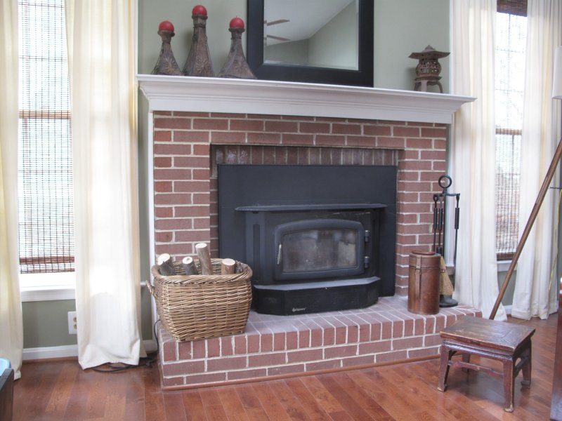 Brick Fireplace Makeover