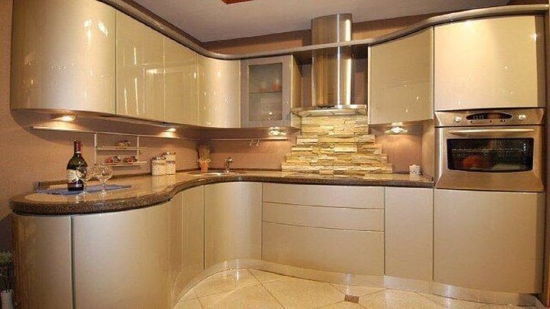 Кухня ваниль мокко глянец