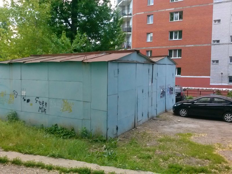Гараж металлический зеленый