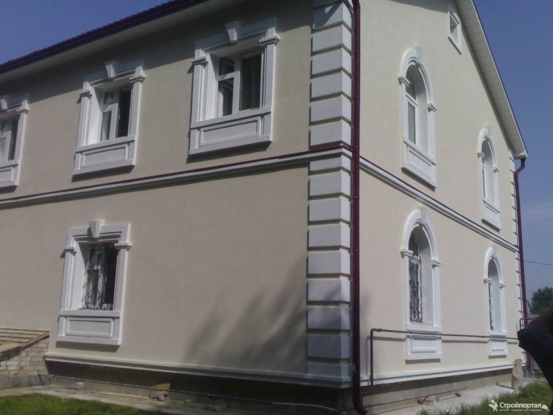 Отделка фасада штукатуркой
