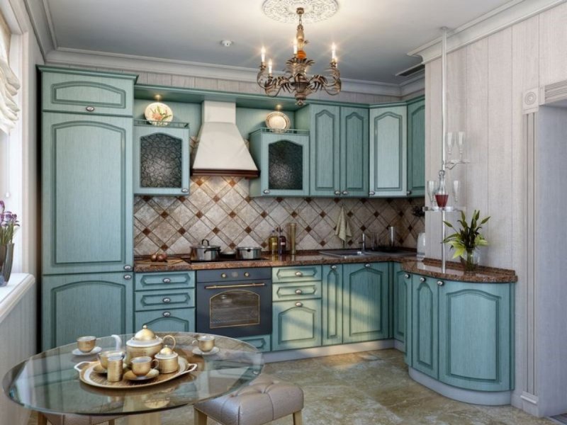 Кухня Искья зеленая
