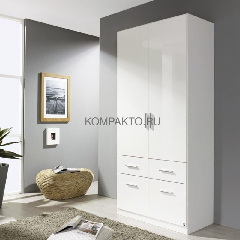 Шкаф хофф белый глянец Рона