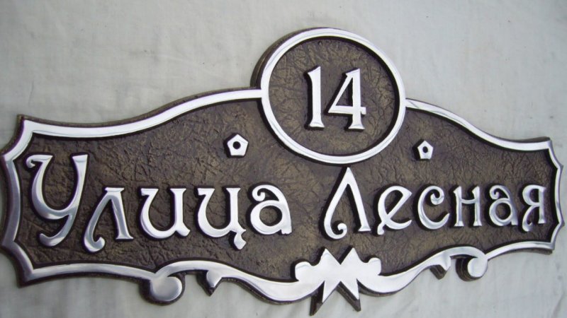 Кованые адресные таблички