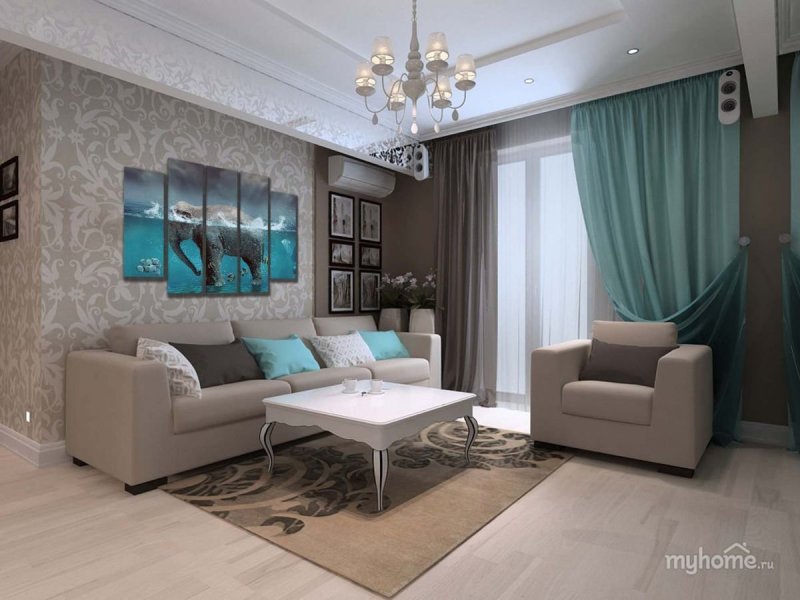 Интерьер маленькой гостиной