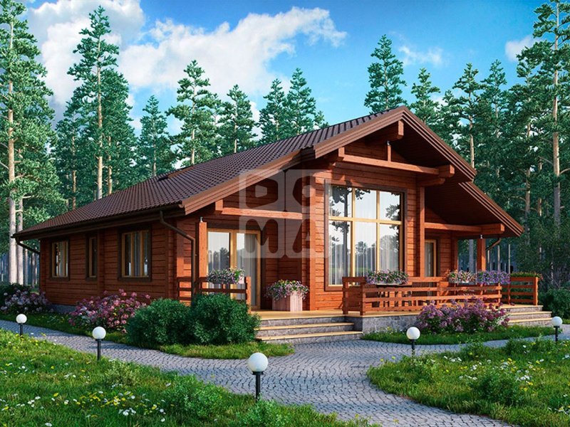 Дом 120 м2 из клееного бруса