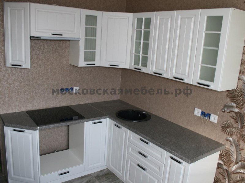 Кухня Прага угловая белая