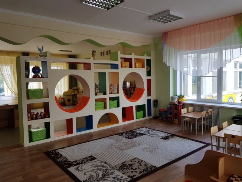 Спальная комната в детском саду