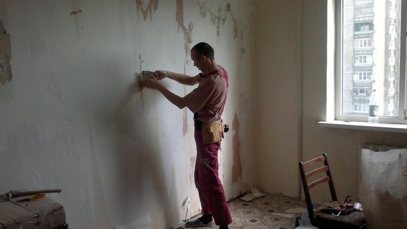 Идеально зашпаклеванная стена
