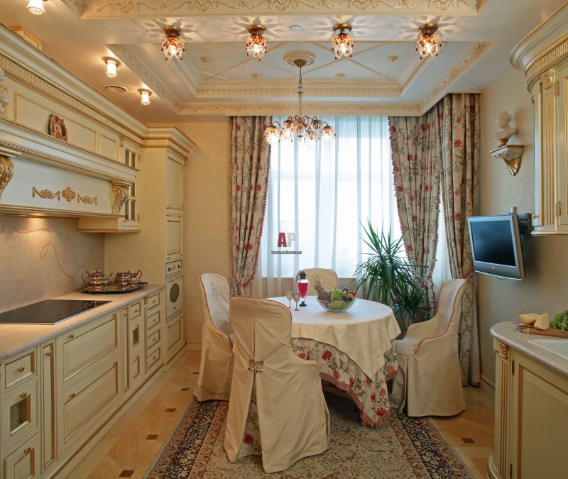 Стиль классика в интерьере кухни