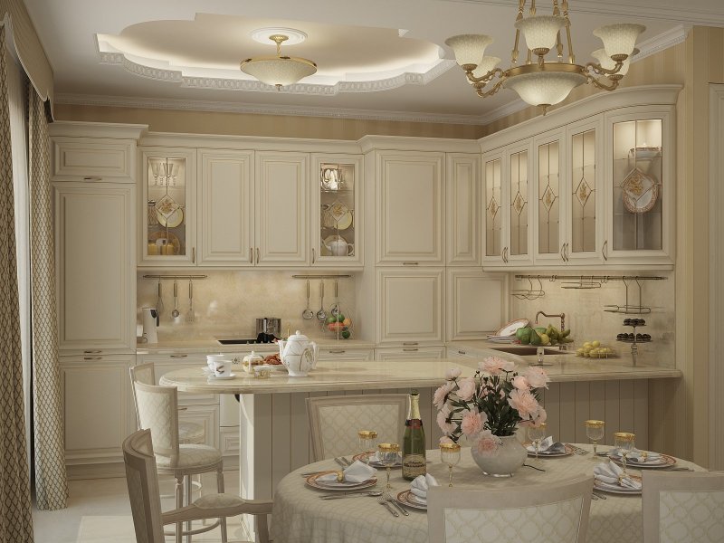 Классический интерьер кухни