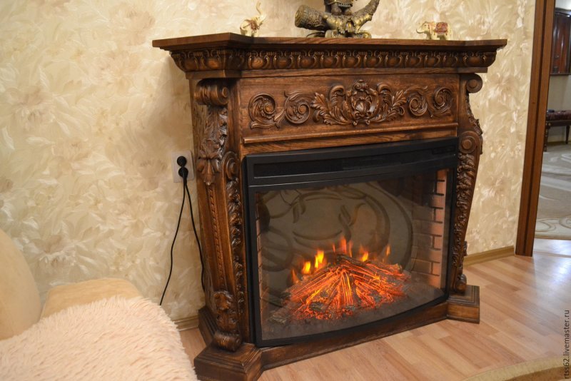 Резные камины