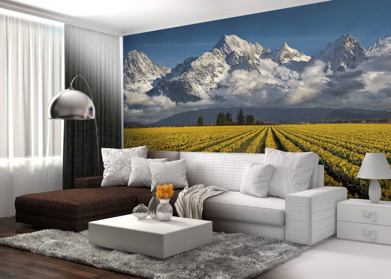 Фотообои в интерьере