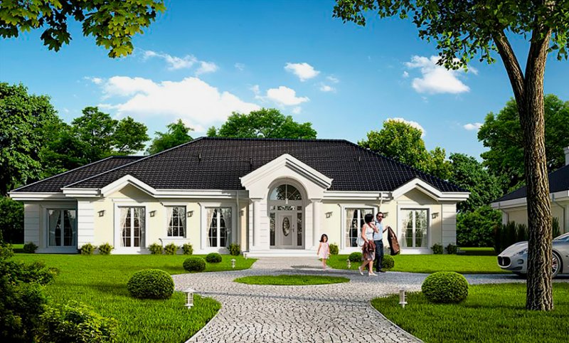 Классическая Загородная вилла s8-255-2 (Парковая резиденция