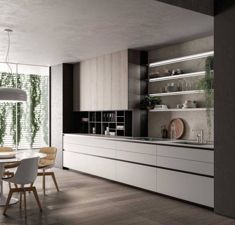 Кухни Scavolini фасад дерево