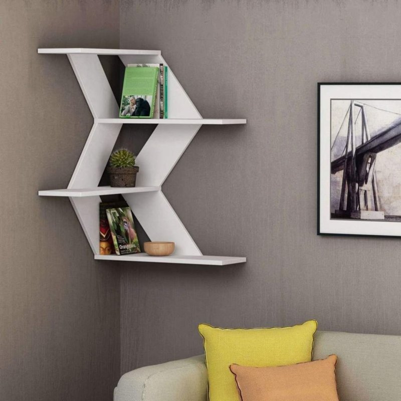 Полка "Wall Shelf-s (bas WL-001)" белая