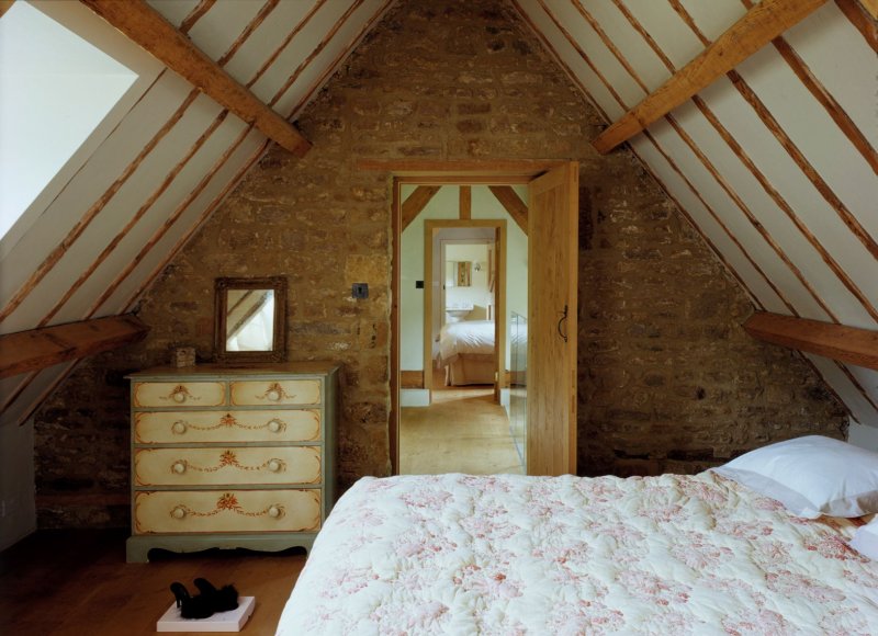 A-frame Loft спальня